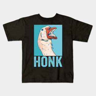 Funny Goose Honk Kids T-Shirt